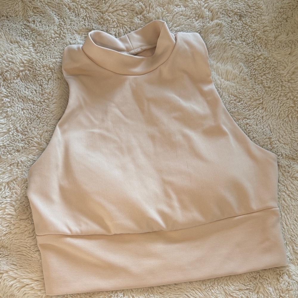 Kyodan Soft Beige Mock Neck Top